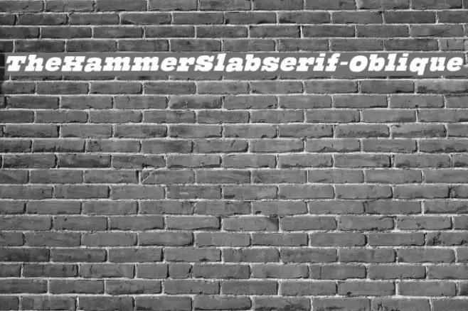 TheHammerSlabserif-Oblique フォント examples
