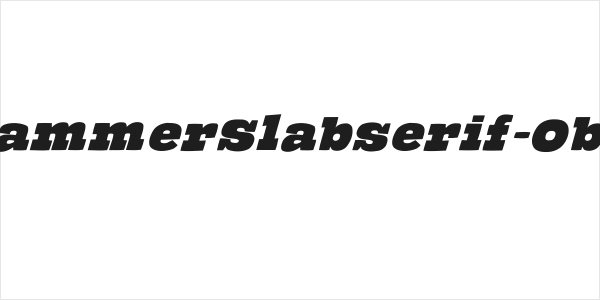 TheHammerSlabserif-Oblique Logo