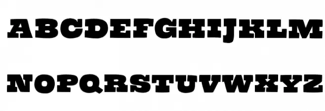 TheHammerSlabserif 字体 大写