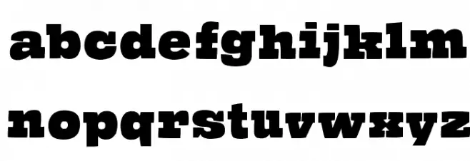 TheHammerSlabserif خط أحرف صغيرة