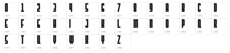 TheHangoverDecadeBold Character Map