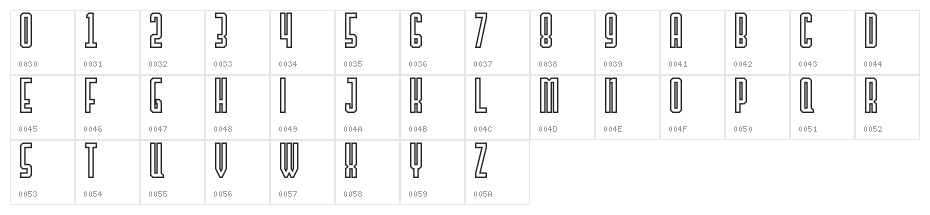TheHangoverDecadeOutline Character Map