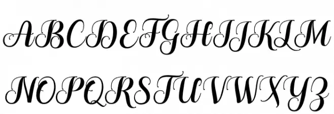TheHumbleScript 字体 大写