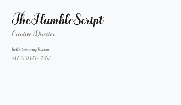 TheHumbleScript Business Card