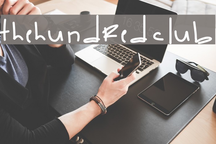 TheHundredClub Font examples