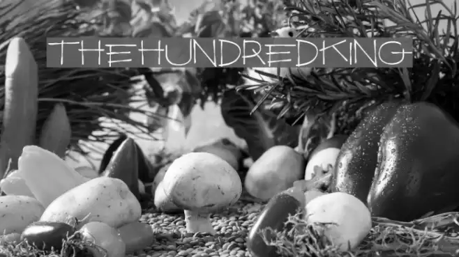 TheHundredKing Font examples