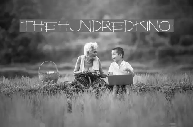 TheHundredKing Font examples