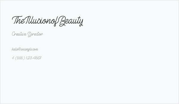 TheIllusionofBeauty Business Card