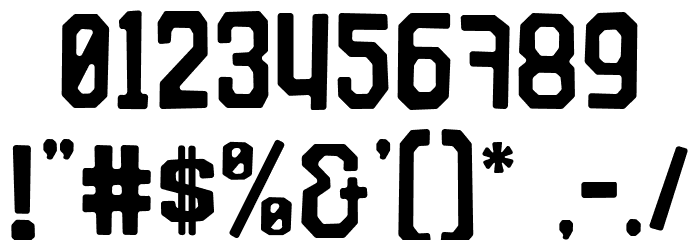 TheJersey Font OTHER CHARS