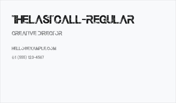 TheLastCall-Regular Business Card