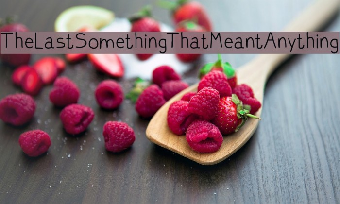 TheLastSomethingThatMeantAnything Font examples