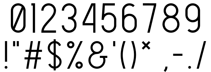 TheLightFont Font OTHER CHARS