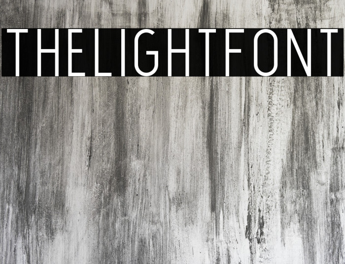 TheLightFont Font examples