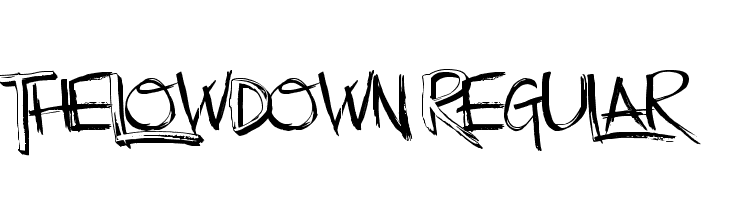 TheLowDown-Regular  नि: शुल्क फ़ॉन्ट्स डाउनलोड