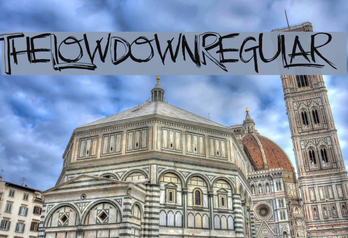 TheLowDown-Regular Font examples