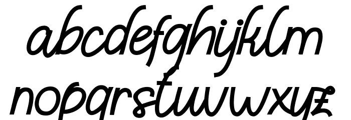 TheManalineFont Font LOWERCASE