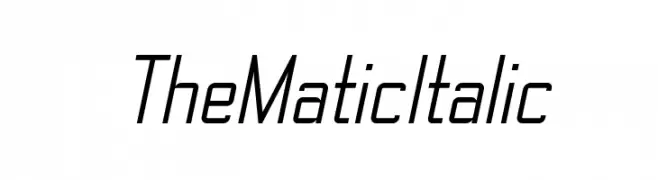 TheMatic Italic  Скачать бесплатные шрифты