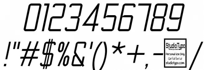 TheMatic Italic Font OTHER CHARS