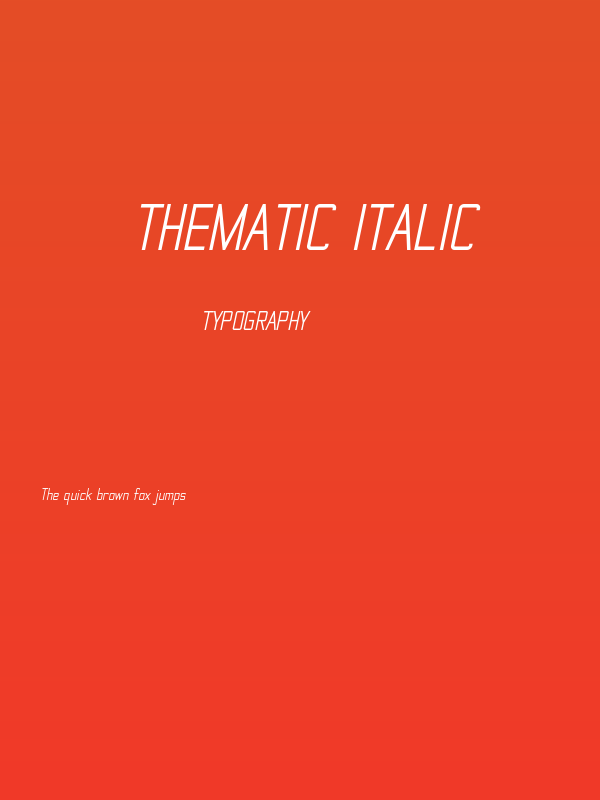 TheMatic Italic Poster