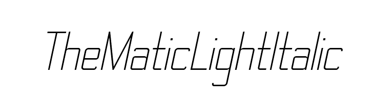 TheMatic Light Italic  font caratteri gratis