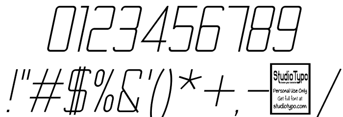 TheMatic Light Italic Font OTHER CHARS
