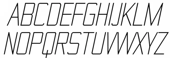 TheMatic Light Italic Font Litere mari