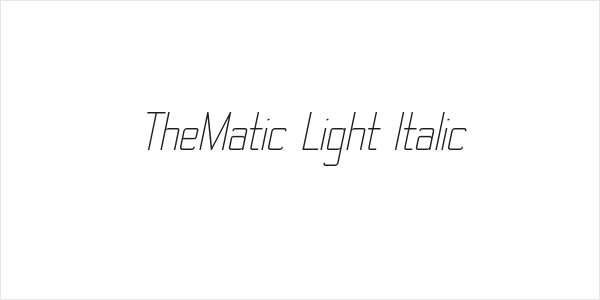 TheMatic Light Italic Logo