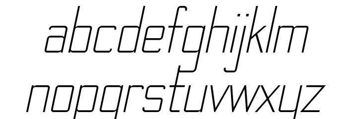 TheMatic Light Italic Font LOWERCASE