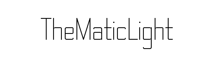 TheMatic Light  免费字体下载