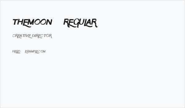 TheMoon-Regular Business Card