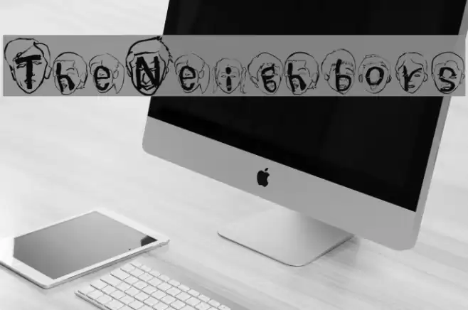 TheNeighbors Font examples