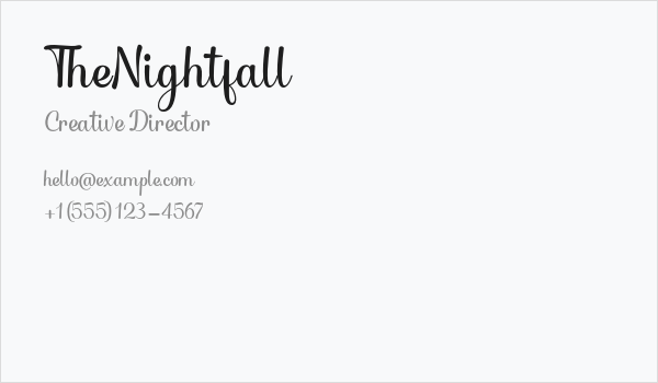 TheNightfall Business Card