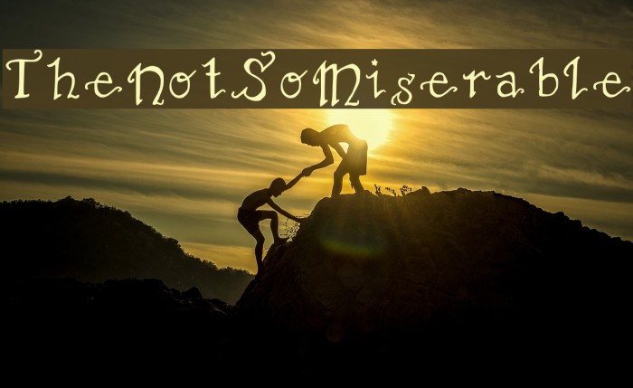 TheNotSoMiserable Font examples