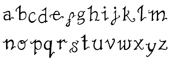 TheNotSoMiserable Font LOWERCASE