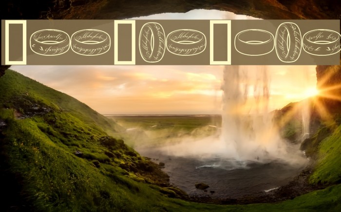 TheOneRing Font examples