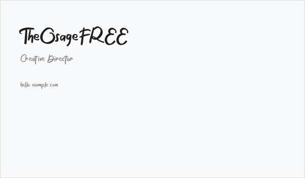 TheOsageFREE Business Card