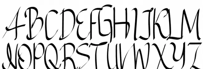 TheOxcelloRegular フォント 大文字