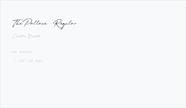 ThePallace-Regular Business Card