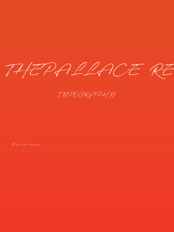 ThePallace-Regular Poster