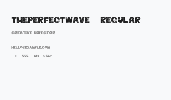 ThePerfectWave-Regular Business Card