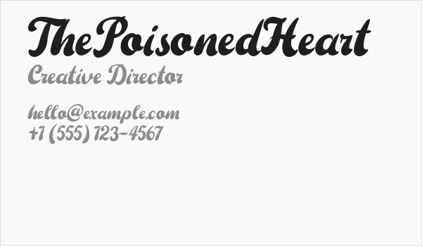 ThePoisonedHeart Business Card