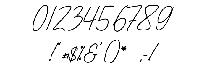 ThePrestigeSignatureRegular Font OTHER CHARS