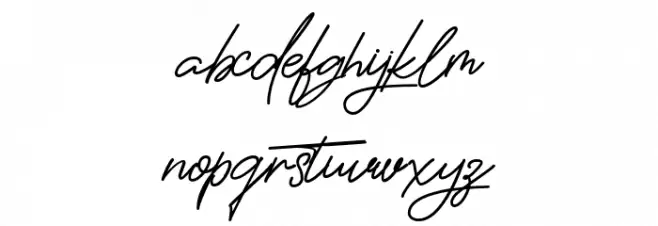 ThePrestigeSignatureRegular 字体 小写