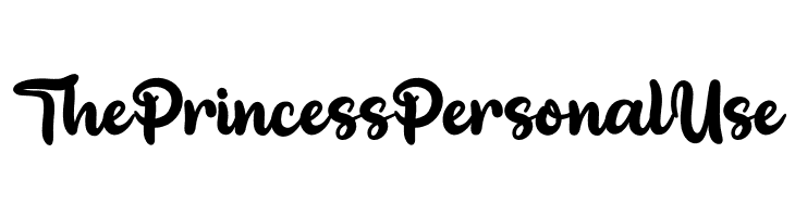 ThePrincessPersonalUse  Frei Schriftart Herunterladen