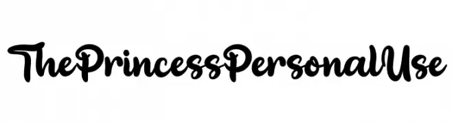 ThePrincessPersonalUse  Frei Schriftart Herunterladen