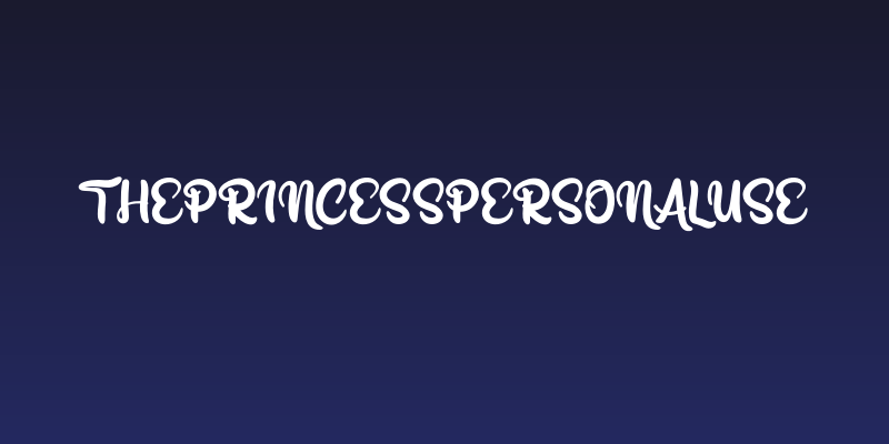 ThePrincessPersonalUse Social Header