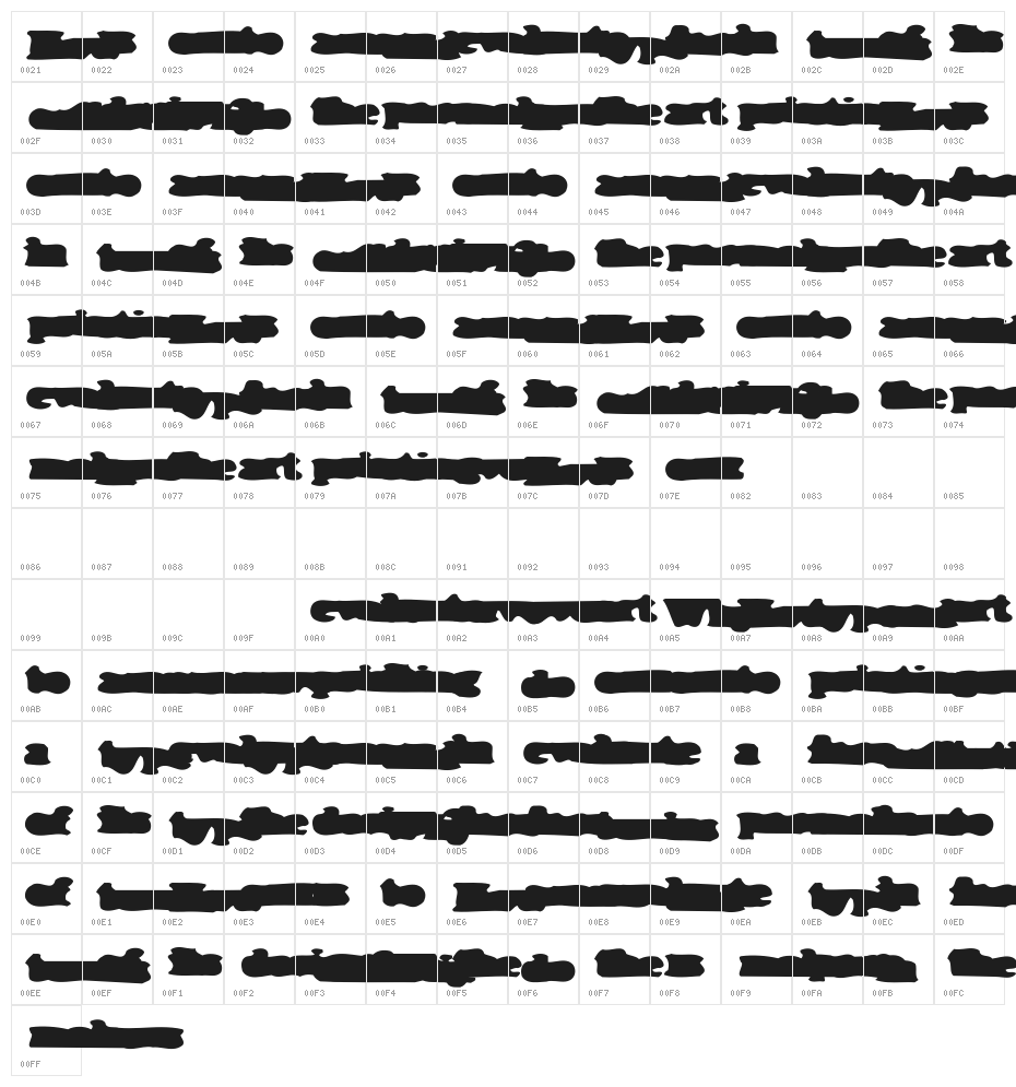 ThePrintedWord Character Map