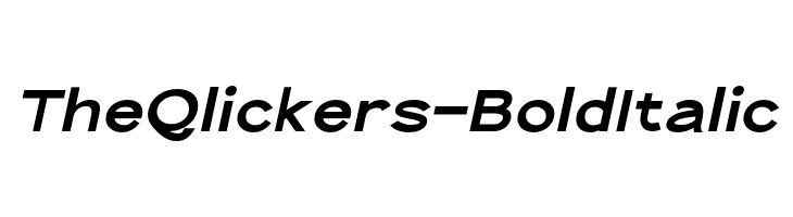 TheQlickers-BoldItalic  Descarca Fonturi Gratis
