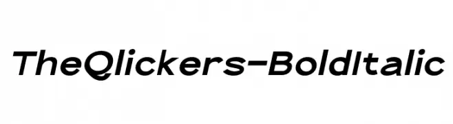 TheQlickers-BoldItalic  Frei Schriftart Herunterladen