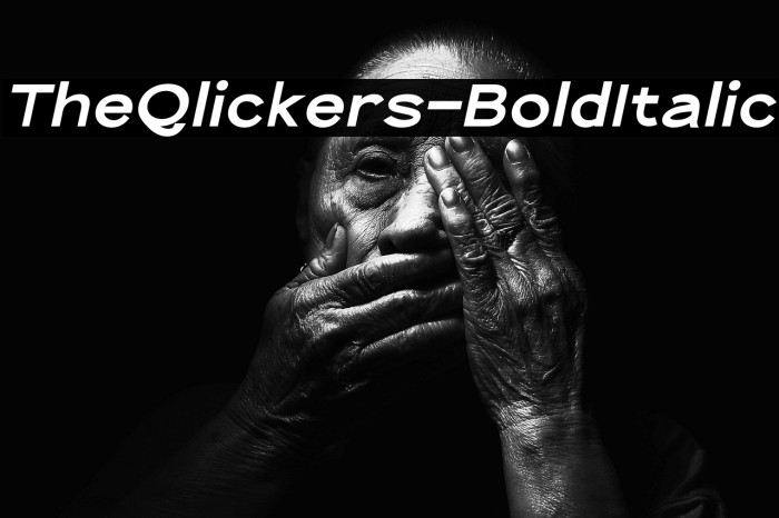 TheQlickers-BoldItalic Example 2